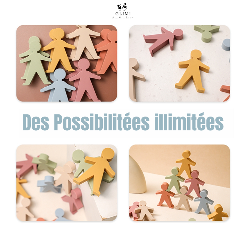 Bonhomme Empilables en Silicone